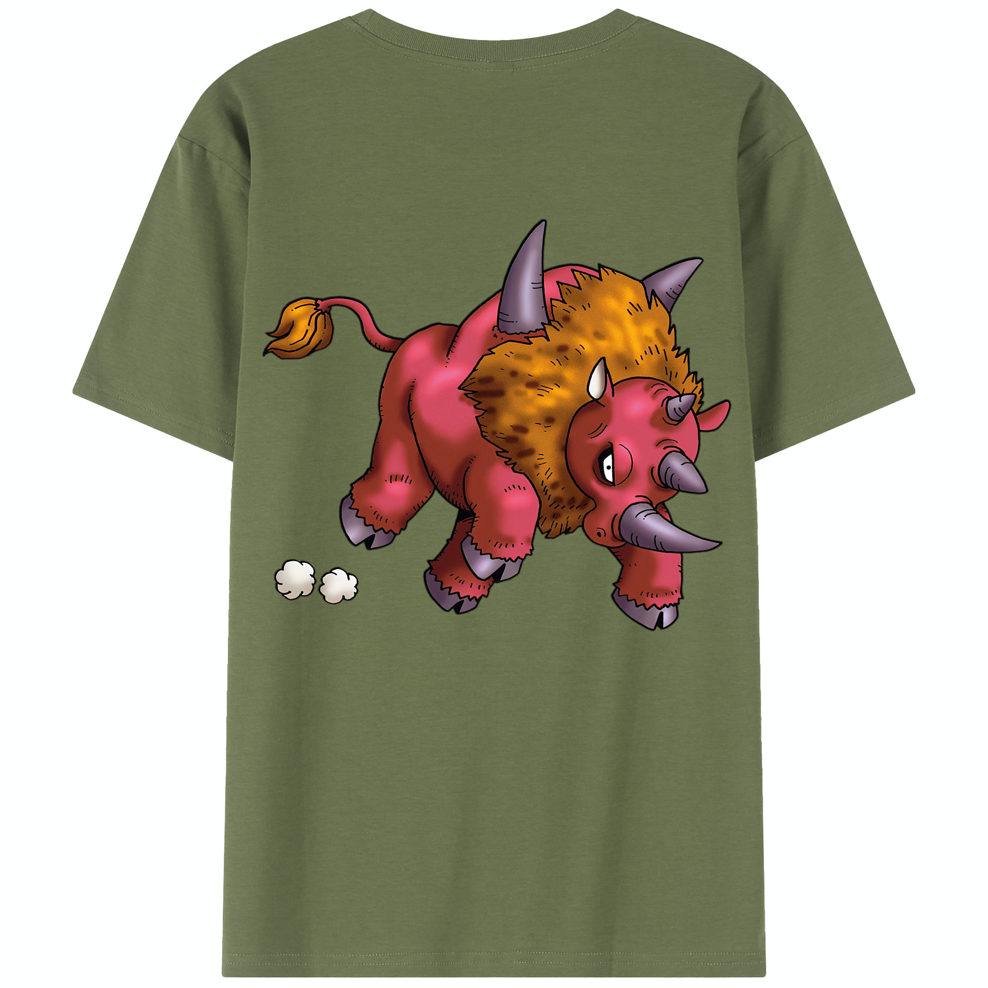 （画像用） ドラゴンクエスト Doragon Kuesuto Dragon Quest 綿100％半袖Tシャツ（背面プリント）